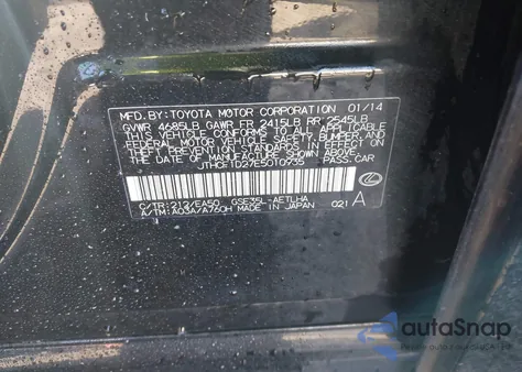 2014 Lexus Is 250 z USA, uszkodzony, nr VIN JTHCF1D27E5010935